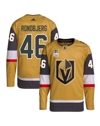 Jonas Rondbjerg 46 Vegas Golden Knights Stanley Cup 2023 Final Patch Home Breakaway Men Jersey - Gold