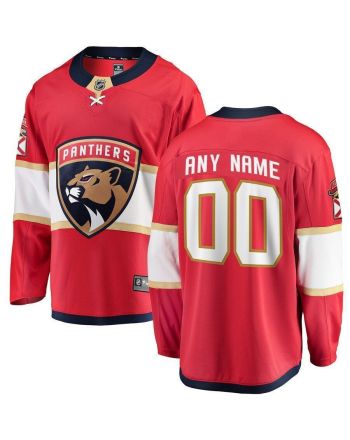 Florida Panthers Home Breakaway Custom Jersey - Red