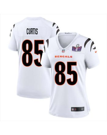 Isaac Curtis 85 Cincinnati Bengals Super Bowl LVIII Women Away Limited Jersey - White