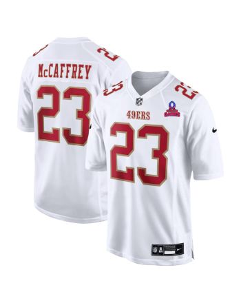 Christian McCaffrey 23 San Francisco 49ers 2024 Pro Bowl Patch Fashion Game Men Jersey - Tundra White