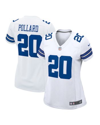 Tony Pollard 20 Dallas Cowboys Women's Game Player Jersey - White