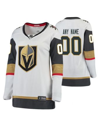 Women Vegas Golden Knights Custom 00 Breakaway Away White Jersey Jersey