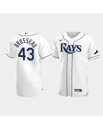 Men's Tampa Bay Rays 43 Mike Brosseau White Home Jersey Jersey