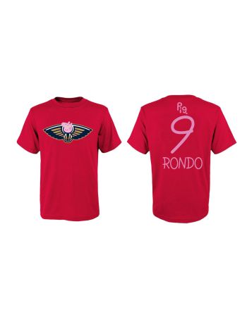 Rajon Rondo 9 New Orleans Pelicans Pig Print T-Shirt - Red