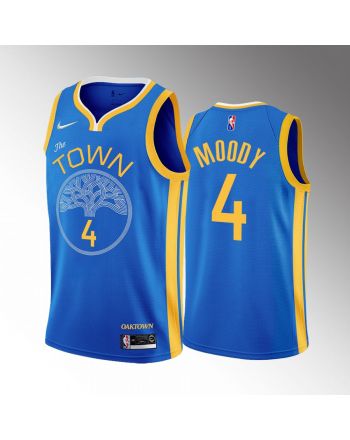 Moses Moody 4 2022-23 Golden State Warriors Blue Earned Edition Jersey OAK Town