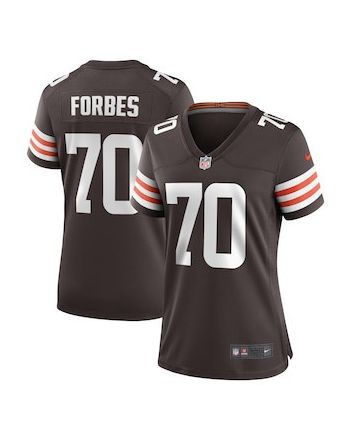 Drew Forbes 70 Cleveland Browns Women's Team Game Player Jersey - Brown