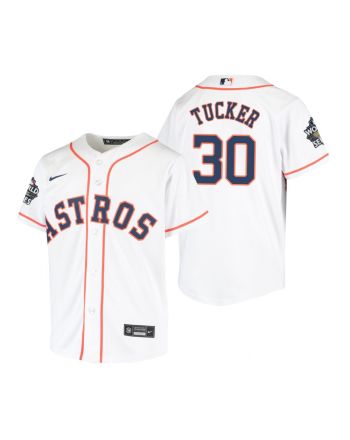 Youth Houston Astros Kyle Tucker 30 White 2022-23 World Series Jersey