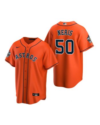 Houston Astros Hector Neris 50 Orange 2022-23 World Series Jersey