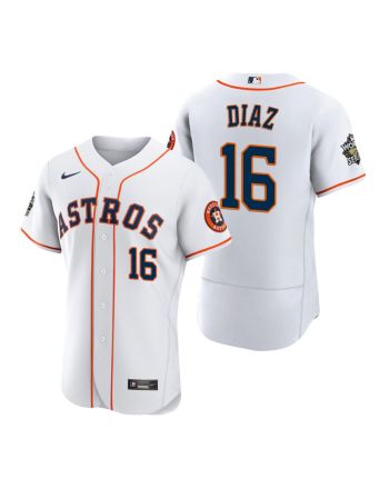 Houston Astros Aledmys Diaz 16 White 2022-23 World Series Jersey