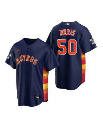 Men's Houston Astros Hector Neris 50 Navy 2022-23 World Series Jersey