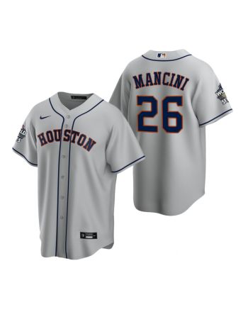 Men's Houston Astros Trey Mancini 26 Gray 2022-23 World Series Jersey