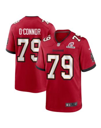 Patrick O'Connor 79 Tampa Bay Buccaneers 2024 Divisional Patch Game Men Jersey - Red