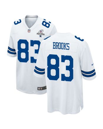 Jalen Brooks 83 Dallas Cowboys 2023 Playoffs Patch Game Men Jersey - White