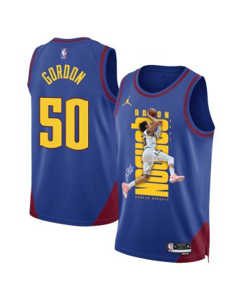 Aaron Gordon 50 Denver Nuggets Slamming Skills 2023 NBA Champions Swingman Jersey - Blue