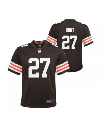 Kareem Hunt 27 Cleveland Browns Game YOUTH Jersey - Brown