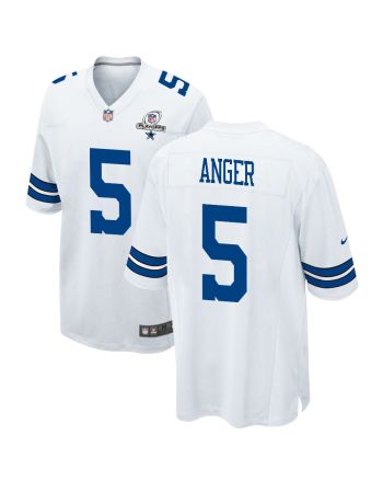 Bryan Anger 5 Dallas Cowboys 2023 Playoffs Patch Game Men Jersey - White