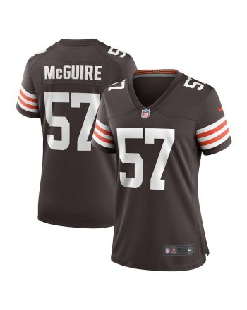 Isaiah McGuire 57 Cleveland Browns Women Team Game Jersey - Brown