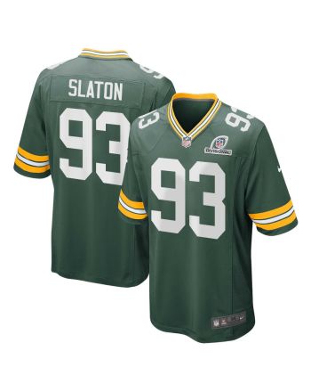 T.J. Slaton 93 Green Bay Packers 2024 Divisional Patch Game Men Jersey - Green