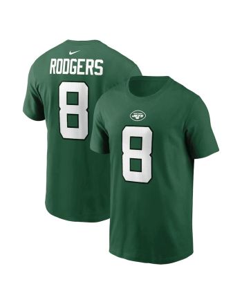 Aaron Rodgers 8 New York Jets T-Shirt - Men Green