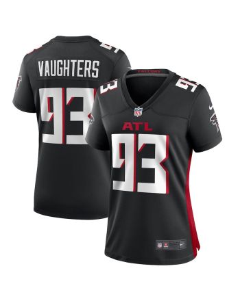 James Vaughters 93 Atlanta Falcons Women's Game Jersey - Black