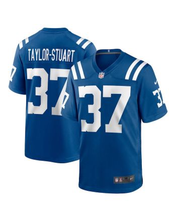 Isaac Taylor-Stuart 37 Indianapolis Colts Men Team Game Jersey - Royal