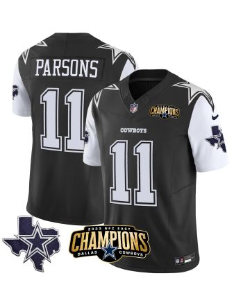 Micah Parsons 11 Dallas Cowboys 2023 NFC East Champions Patch Game Men Jersey - Black