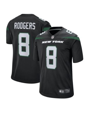 Aaron Rodgers 8 New York Jets Men Game Jersey - Black