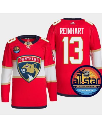 Sam Reinhart 13 Florida Panthers Red Jersey 2023 NHL All-Star