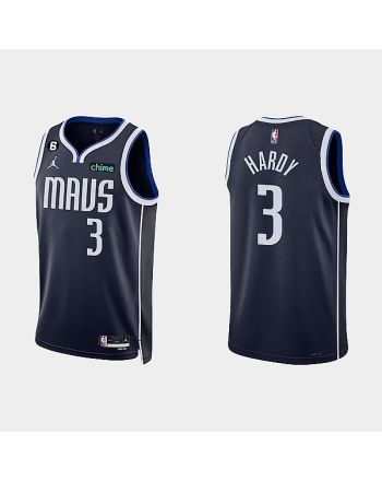 Dallas Mavericks 3 Jaden Hardy 2022-23 Statement Edition Navy Men Jersey