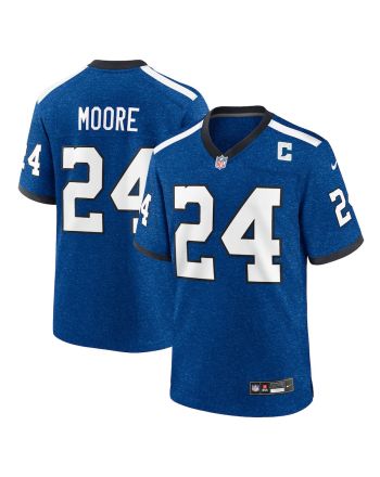 Lenny Moore 24 Indianapolis Colts Indiana Nights Alternate Game Men Jersey - Royal