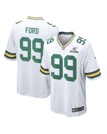 Jonathan Ford 99 Green Bay Packers 2023 Playoffs Patch Game Men Jersey - White