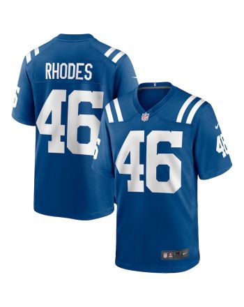 Luke Rhodes 46 Indianapolis Colts Men Game Jersey - Royal