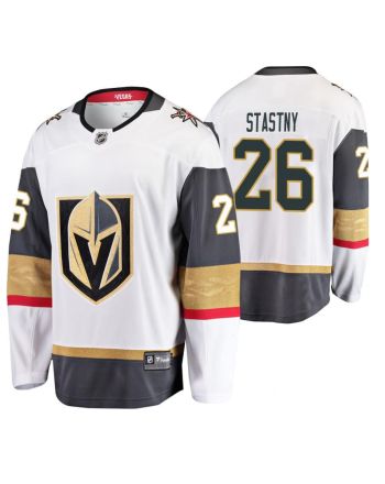 Men Vegas Golden Knights Paul Stastny 26 Player Away White Jersey Jersey