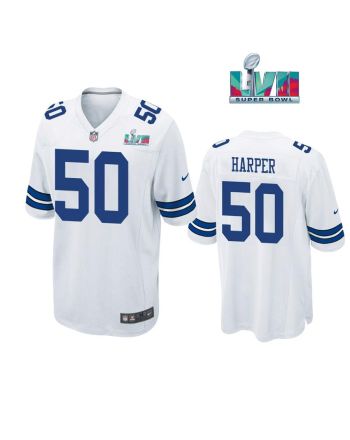 Devin Harper 50 Dallas Cowboys Super Bowl LVII Super Bowl LVII White Men Game Jersey