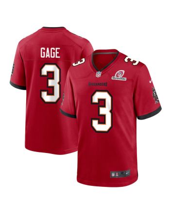 Russell Gage 3 Tampa Bay Buccaneers 2024 Divisional Patch Game Men Jersey - Red