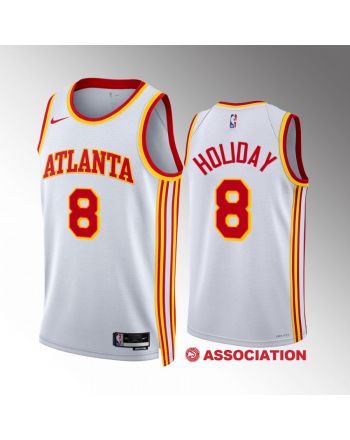 Atlanta Hawks Justin Holiday 8 2022-23 Association Edition White Jersey Swingman