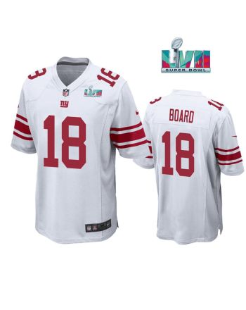 C.J. Board 18 New York Giants Super Bowl LVII Super Bowl LVII White Men Game Jersey