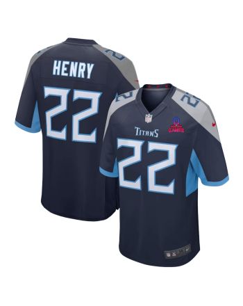 Derrick Henry 22 Tennessee Titans 2024 Pro Bowl Patch Game Men Jersey - Navy