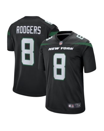 Aaron Rodgers 8 New York Jets YOUTH Game Jersey - Black