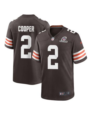 Amari Cooper 2 Cleveland Browns 2023 Playoffs Patch Game Men Jersey - Brown