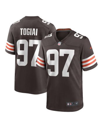 Tommy Togiai 97 Cleveland Browns Men Game Jersey - Brown