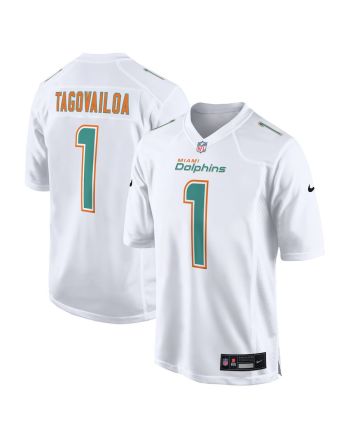 Tua Tagovailoa 1 Miami Dolphins Fashion Game Men Jersey - White