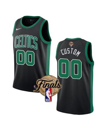 Boston Celtics Men'S Custom 00 Statement Final 2022 Men Jersey Black