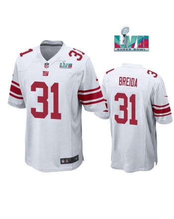 Matt Breida 31 New York Giants Super Bowl LVII Super Bowl LVII White Men Game Jersey