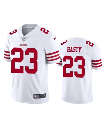 San Francisco 49ers JaMycal Hasty 23 2022-23 Vapor Limited White Jersey - Men's