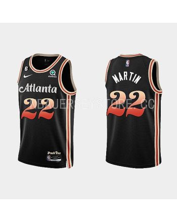 Atlanta Hawks 22 Tyrese Martin 2022-23 City Edition Black Men Jersey