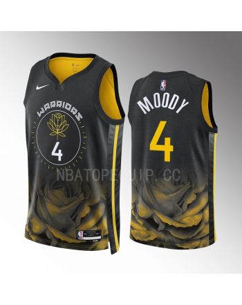 Golden State Warriors Moses Moody 4 2022-23 City Edition Black Men Jersey Swingman