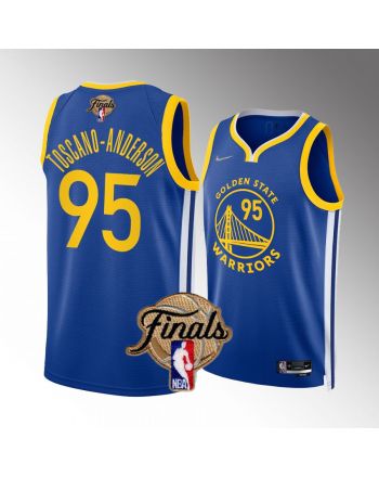 Juan Toscano-Anderson Golden State Warriors 2022 Finals Jersey Royal 95 Diamond Badge Dub