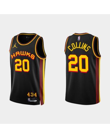 Atlanta Hawks 20 John Collins 2022-23 Statement Edition Black Men Jersey