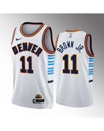 Bruce Brown Jr. 11 2022-23 Denver Nuggets White City Edition Jersey Swingman